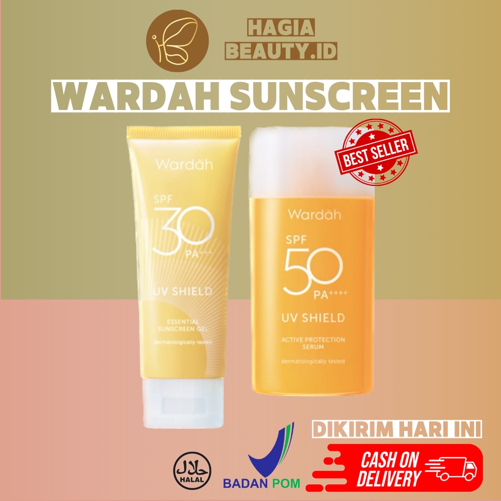 ( BEST SELLER ) WARDAH UV SHILED SUNSCREEN SPF 30 PA++ ORIGINAL BPOM