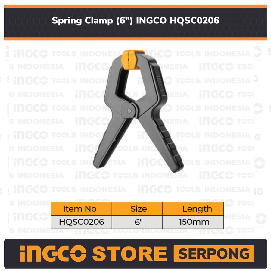 INGCO SPRING CLAMP 4 / 6 INCH KLEM KAYU QUICK CLAMP CATOK KAYU