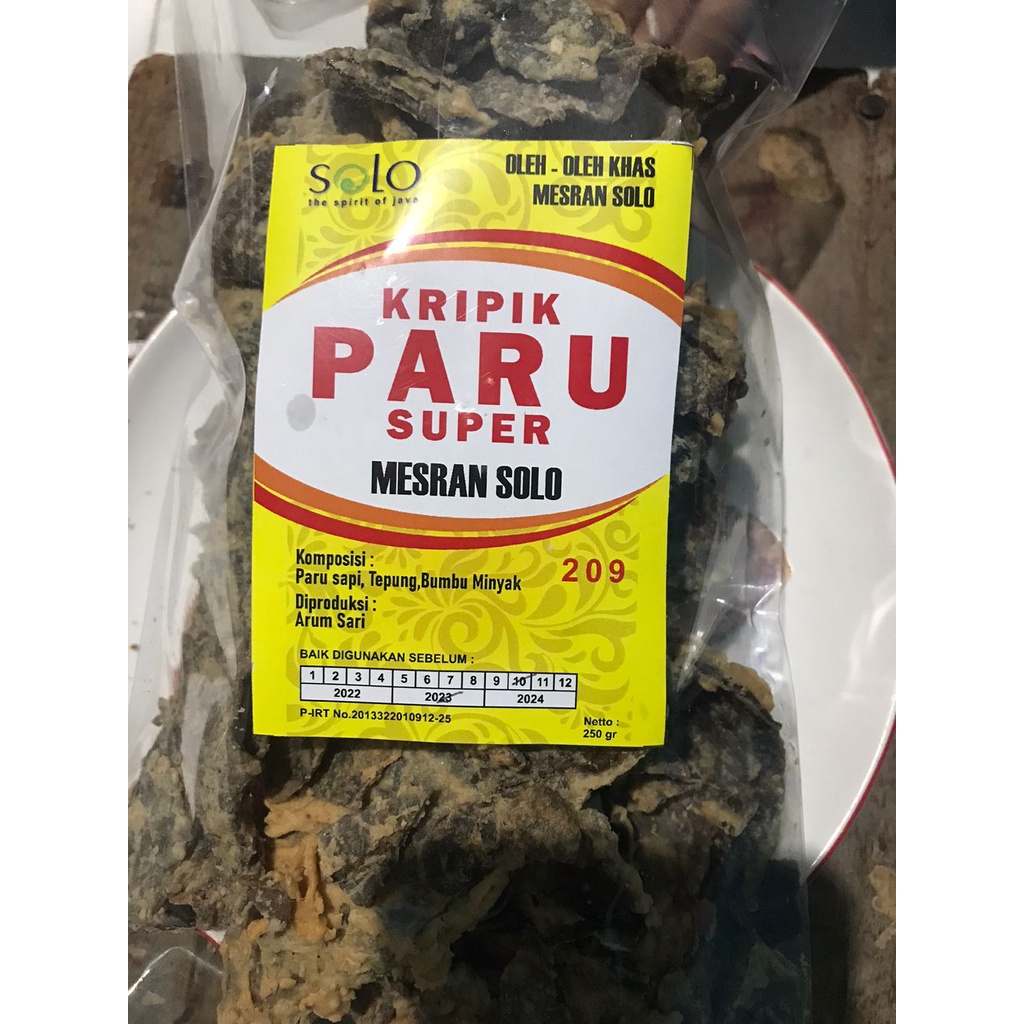 

Keripik Paru Super Mesran Khas Solo 250 gr