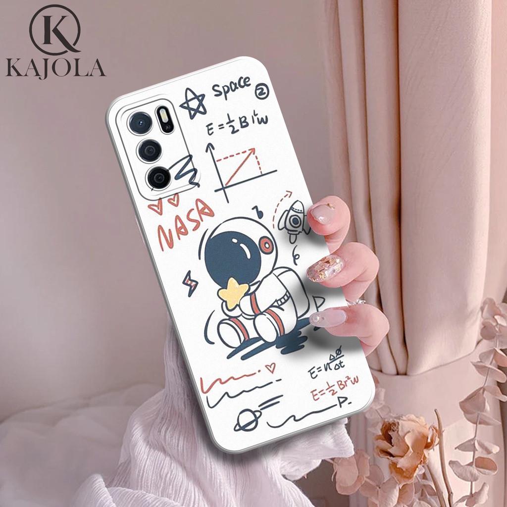 Case Hp Oppo A16 - Case Motif Astronot  - Silicon Hp - Kesing Hp Oppo A16  - Cover Hp - Aksesoris Ha