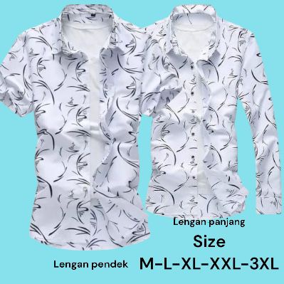 TC.87 KEMEJA MOTIF PRIA  LENGAN PENDEK &amp; PANJANG / KEMEJA PRIA DEWASA / KEMEJA CASUAL / KEMEJA MOTIF NOAH TRISTAN