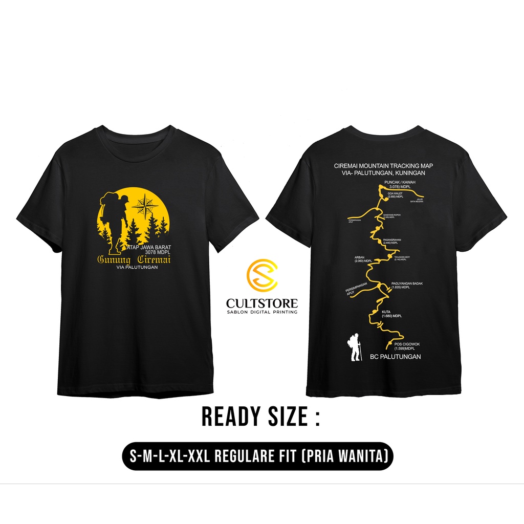 kaos pendaki gunung ciremai via palutungan kaos Adventure indonesia