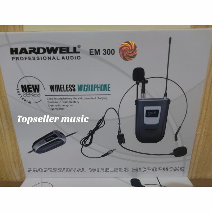 MIC WIRELESS CLIP ON + HEADSET HARDWELL EM300   HARDWEL