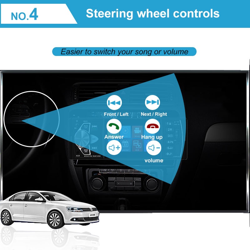 Set Lengkap Tape Audio Mobil Dengan Parkir Monitor Lcd 4.1 Inch
