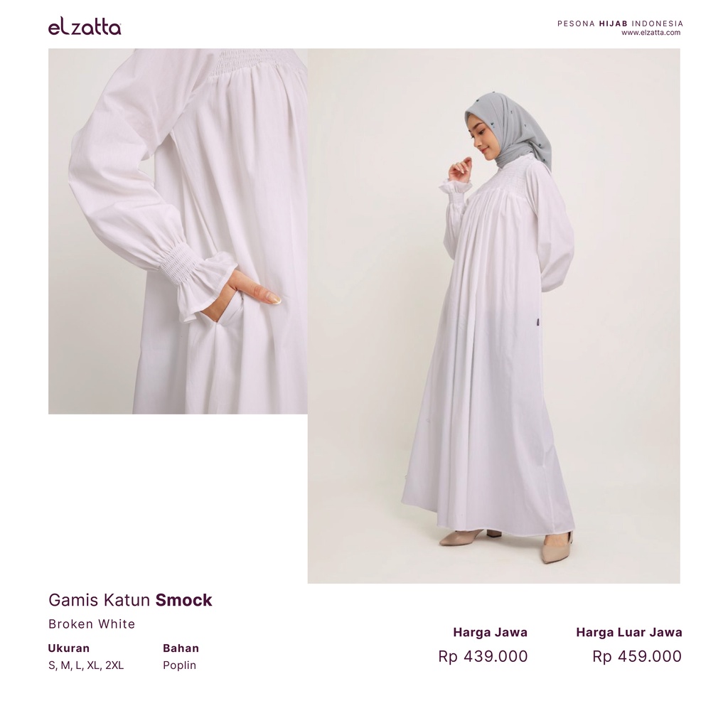 GAMIS KATUN SMOCK ELZATTA GAMIS TERBARU 2023