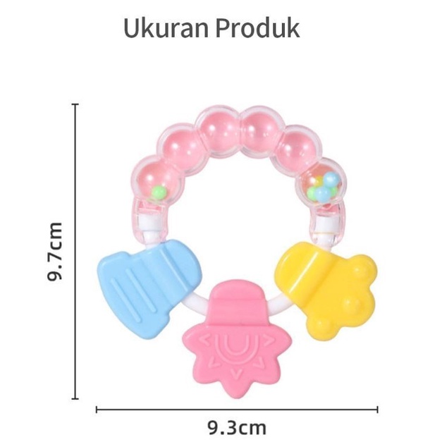 MH - TEETHER RAFFLE - MAINAN GIGITAN GELANG BAYI - TEETHER GENGGAM