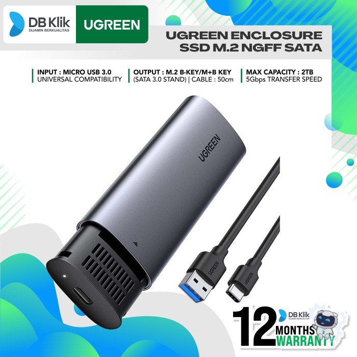 Enclosure SSD UGreen M.2 NGFF SATA (10903) - UGREEN 10903