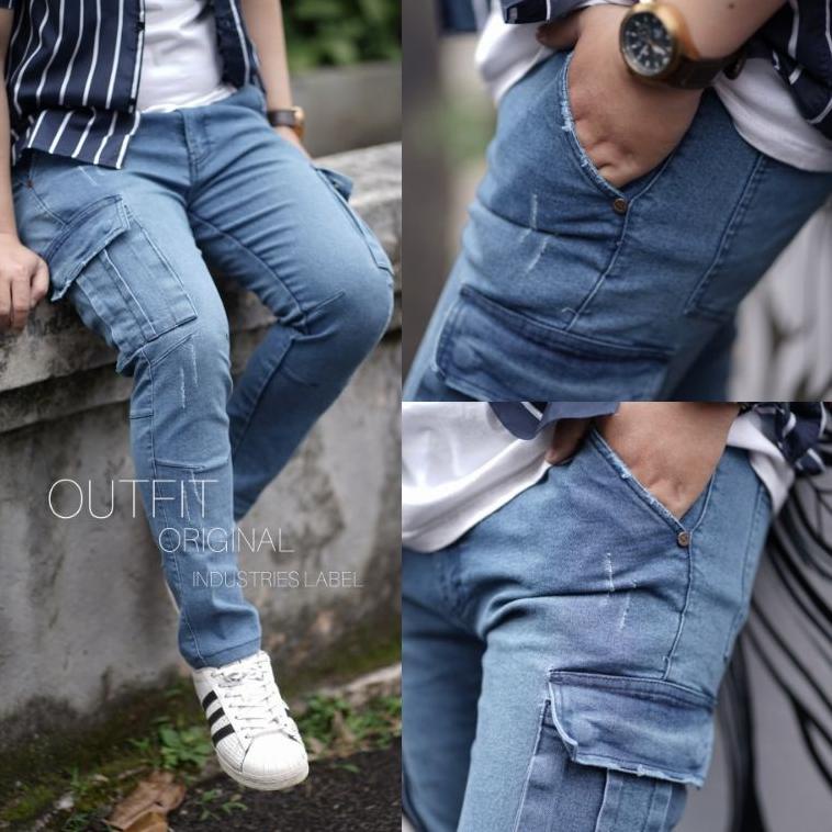 MENARIK CARGO JEANS | celana cargo jeans | cargo jeans pria | jeans cargo | celana cargo panjang | j