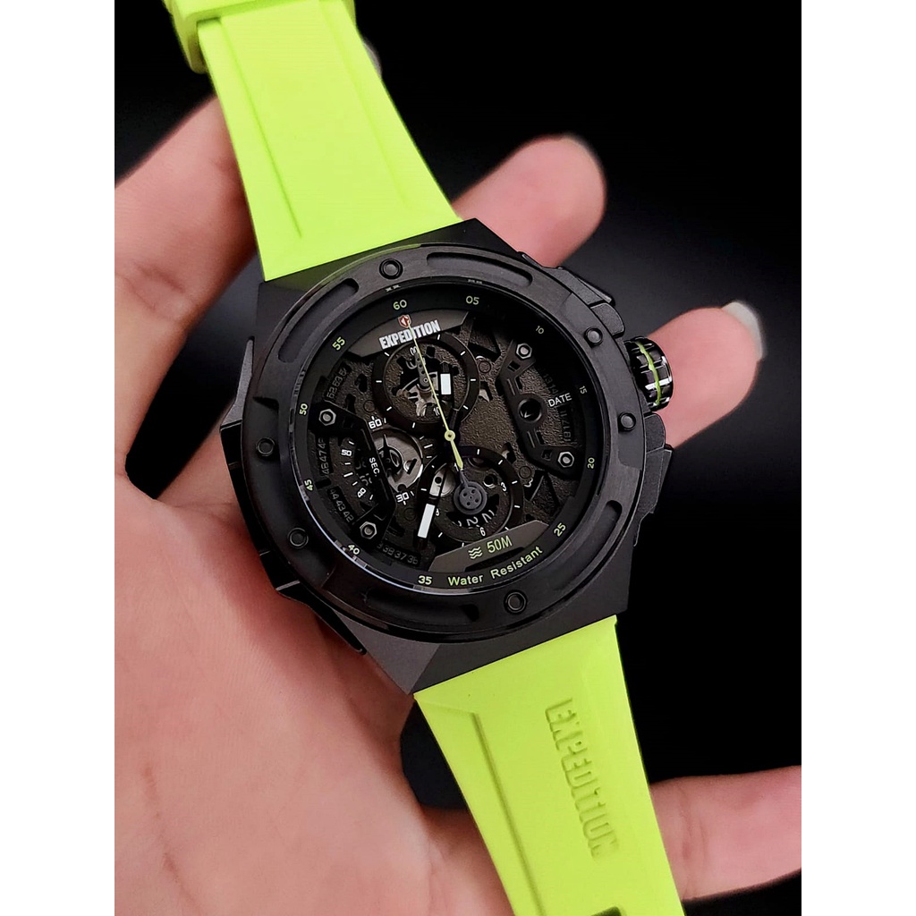 Jam Tangan Pria Expedition E6818 6818 Rubber Original