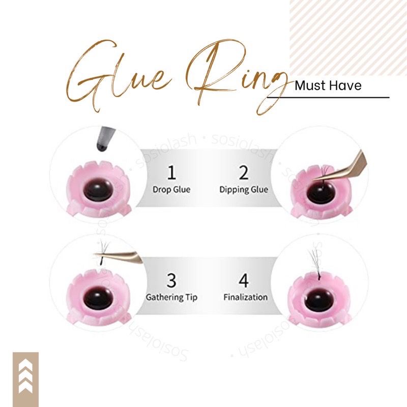 1PC CincinFLOWER Bulu Mata Russian / Cincin Lem Eyelash Extension