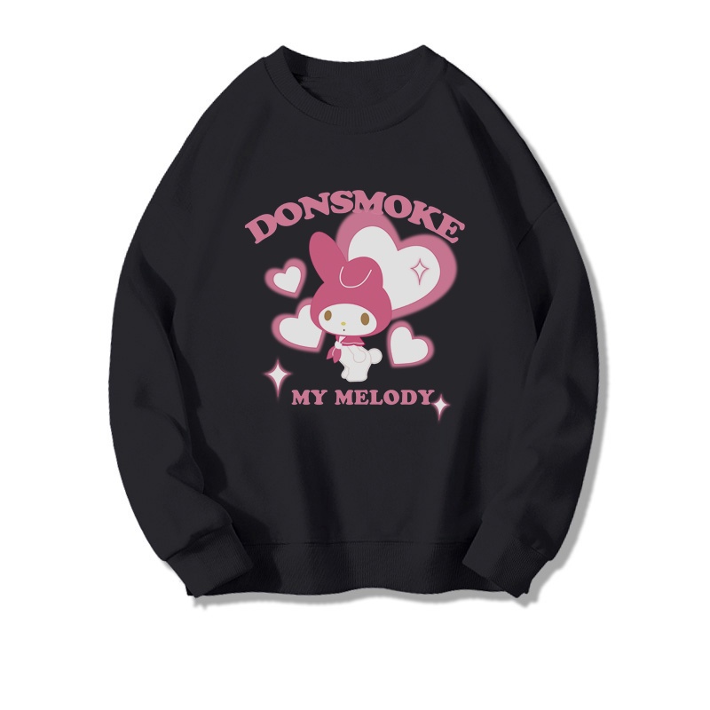 Sweater Oversize Pink Cartoon Unisex Sweater Oversize Korean Style