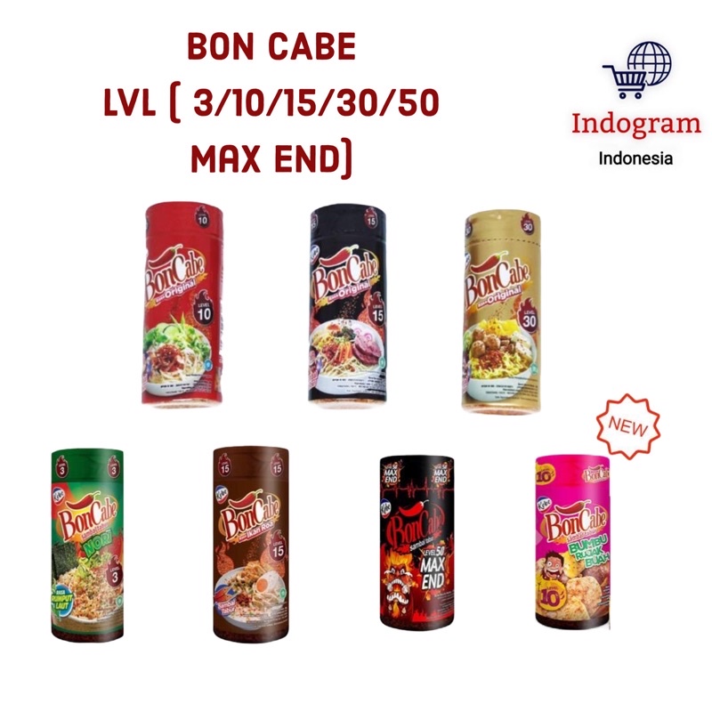 

Bon Cabe sambal Tabur (Level 3 nori/10/15/30/50)