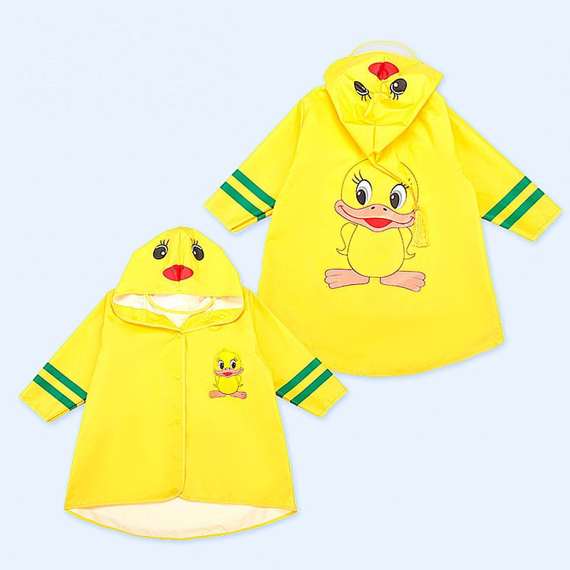 JAS HUJAN ANAK PEREMPUAN KOREA MANTEL COWOK RAINCOAT KIDS MOTIF KUNING BERUANG USIA 2-12 TAHUN WDS2