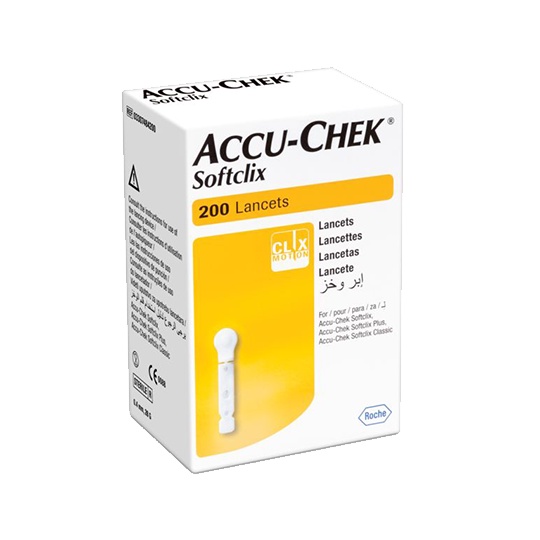 Accu-Chek Softclix Lancet / Jarum Cek Tes Gula Darah 25/100/200 Strip