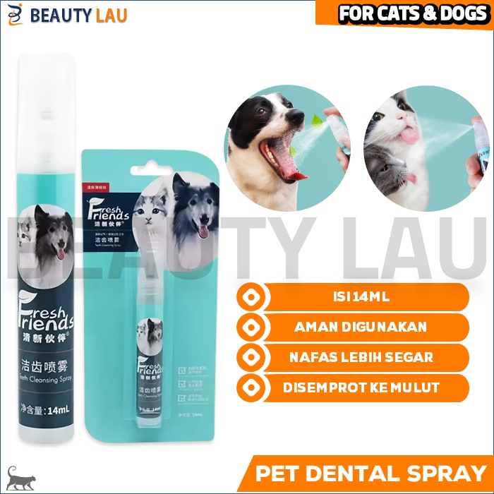 PET DENTAL SPRAY PENGHILANG BAU MULUT KUCING ANJING PENYEGAR NAFAS PEMBERSIH GIGI KUCING ANJING