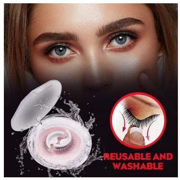 Bulu Mata Palsu Tanpa Lem Eyelashes Extension Natural 3D Ekstensi Berperekat