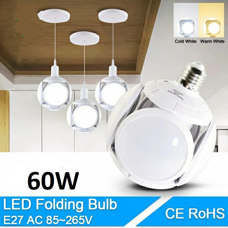 lampu bohlam led E27 60w bentuk UFO/ bola super terang