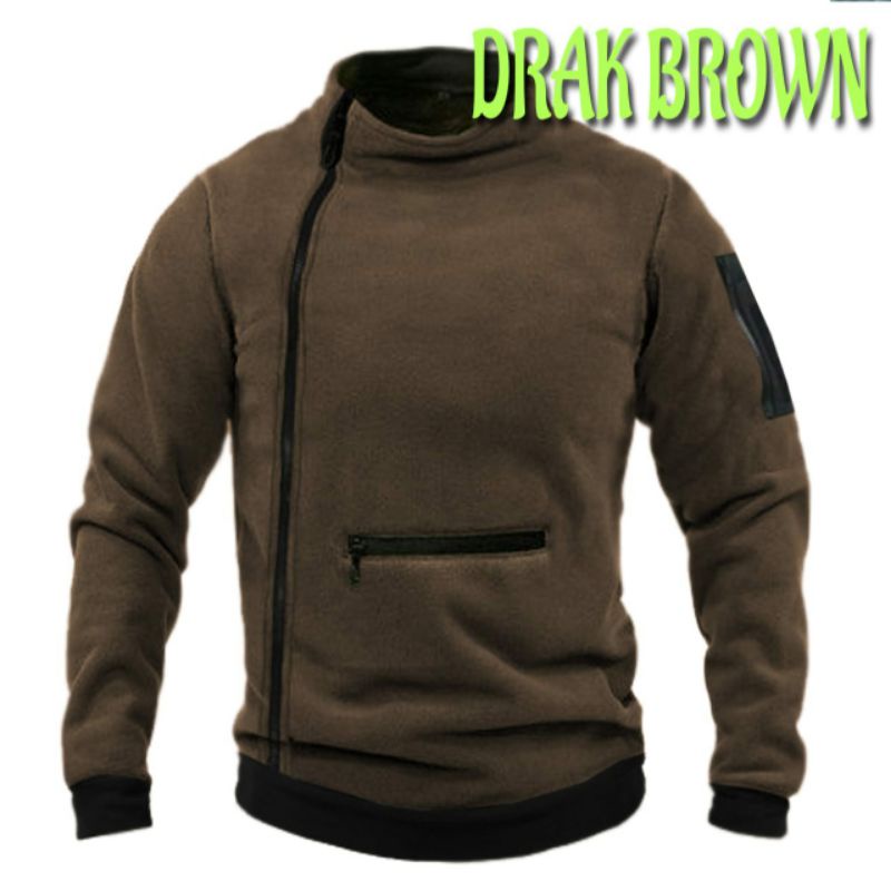 Swater Army / sweater tactical / sweater haiking new Desain saku kangguru plus emblem patch rubber