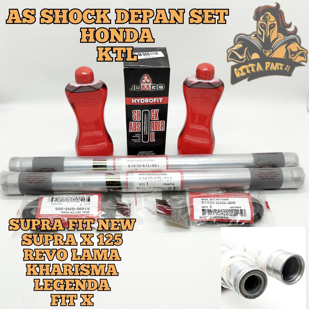 AS SHOCK DEPAN SET HONDA AHM KTL 100% ASLI ORIGINAL HONDA AHM SEAL SHOCK OLI SHOCK SUPRA FIT NEW SUPRA X 125 REVO LAMA KHARISMA LEGENDA FIT X SHOK SOK SKOK