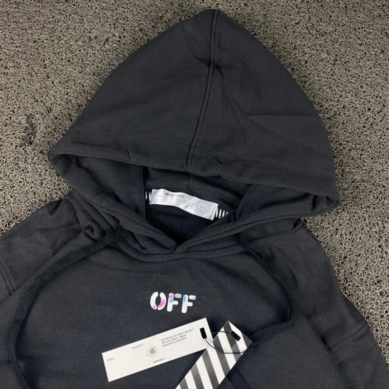 HOODIE OFF WHITE FULL TAG LABEL CASUAL HYPE