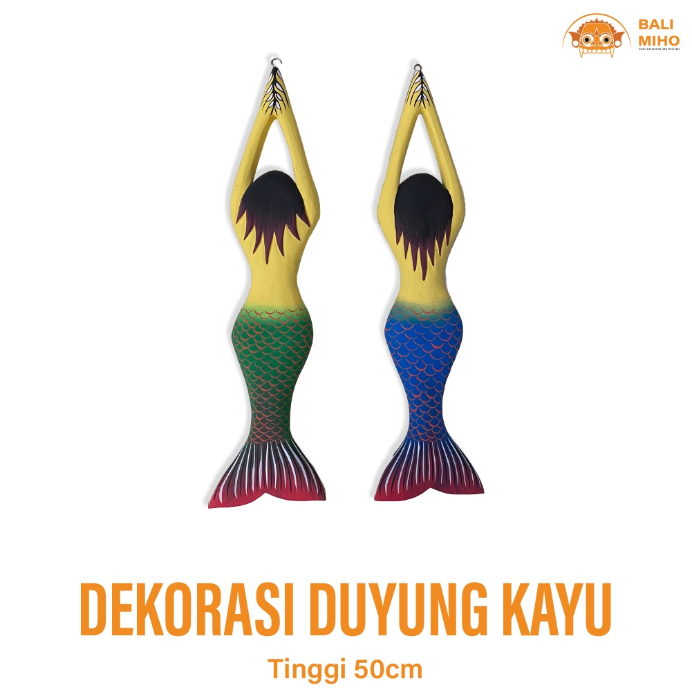 Pajangan Dinding Pantat Duyung 50 cm - Pajangan Ekor Duyung - Patung Duyung - Dekorasi Putri Duyung 
