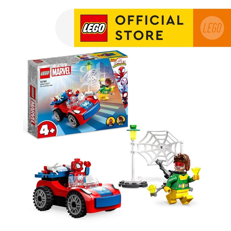 LEGO Spidey 10789 Spider-Man's Car and Doc Ock Building Toy Set (48 Pieces) Building Blocks for Kids (4 Tahun+)