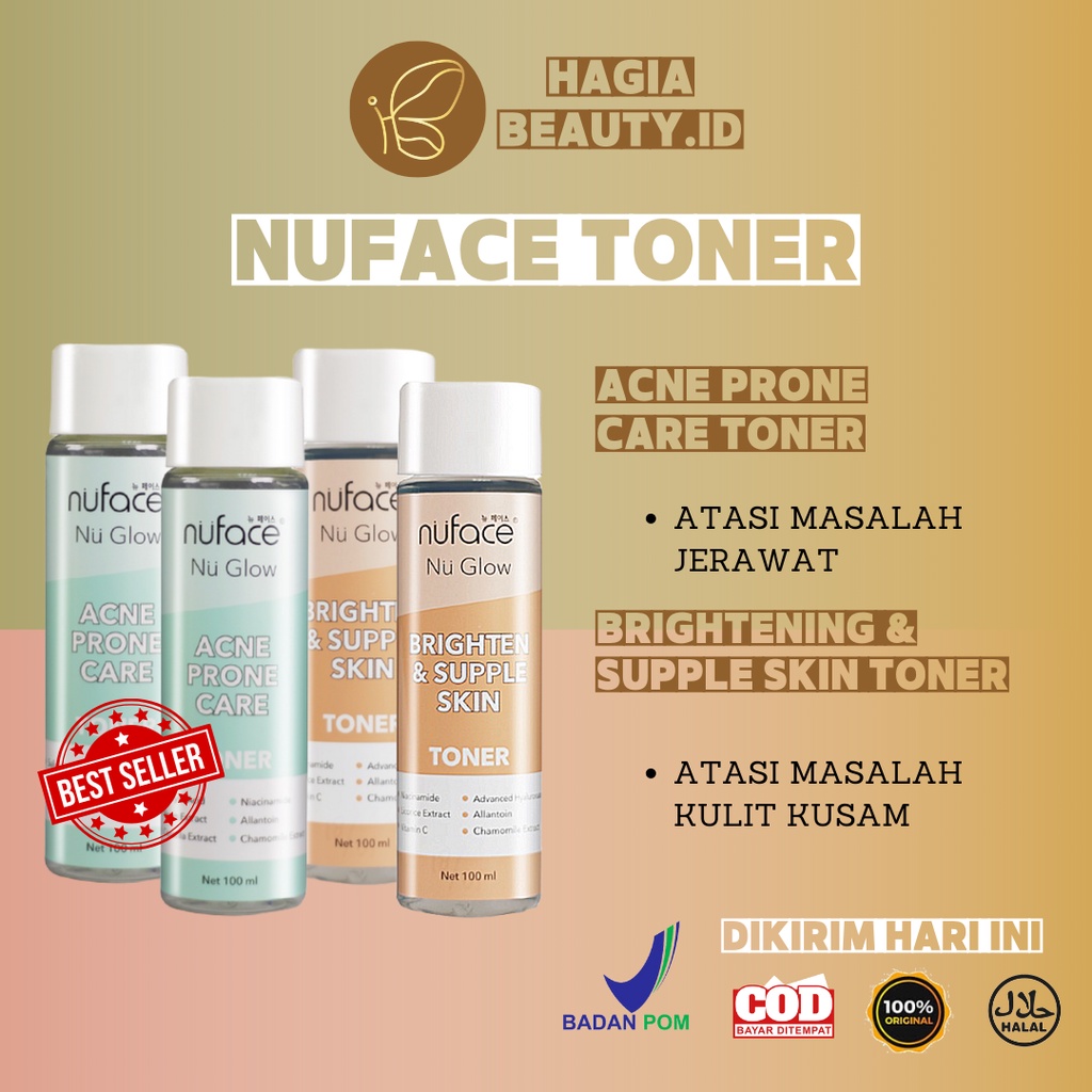 Bisa COD - Nuface Toner Series Acne Prone Care | Bright &amp; Supple Skin 100ml