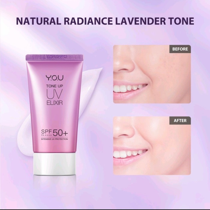 [BPOM] YOU Tone Up UV Elixir Hyaluronic Acid SPF 50+ PA++++ Sunscreen | Mencerahkan Menghidrasi Kulit