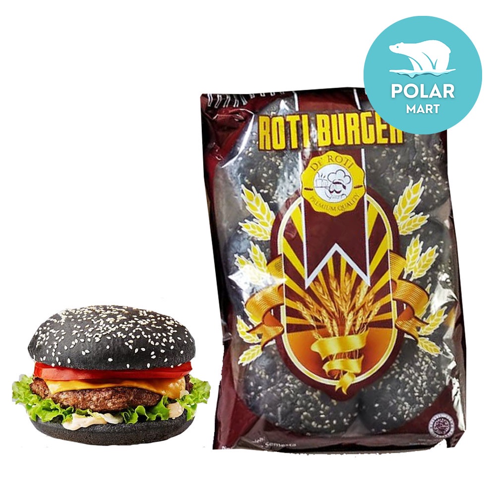 

De' Roti Roti Burger Charcoal Hitam Wijen 6 Pcs (FROZEN FOOD BANDUNG)