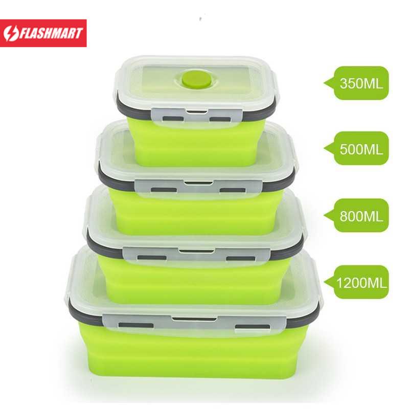 Flashmart Kotak Makan Foldable Healthy Bento Lunch Box Eco Friendly - TN99