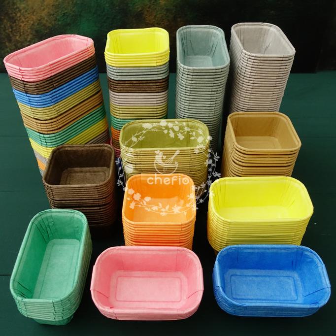 Terlaris Chefio Paper Cup Cupcake Case Persegi Kotak Kertas Muffin Roti Kuebolu