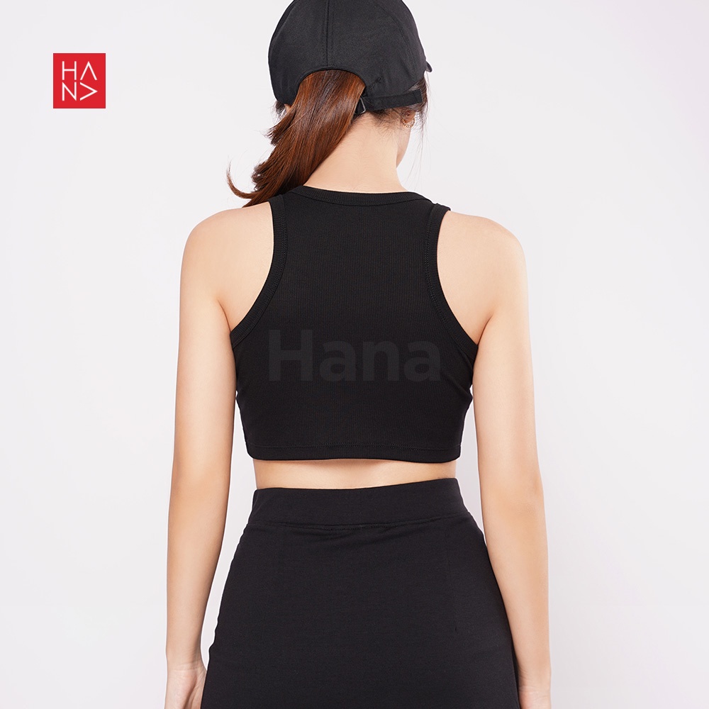 Hana Fashion - Raline Rib Crop Tank Top Wanita - TT259