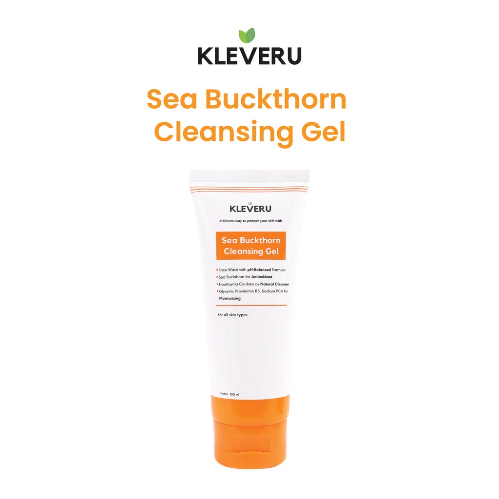 KLEVERU Sea Buckthorn Cleansing Gel 100 ml | Kleveru Face wash | Kleveru Facial Wash
