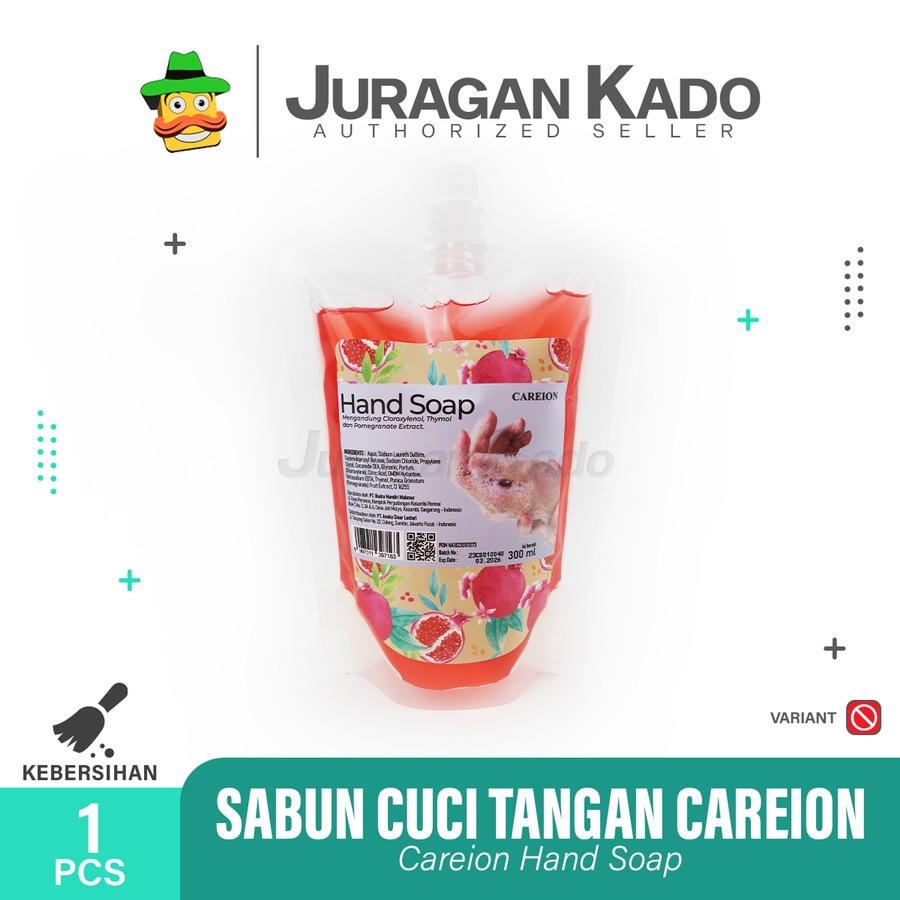 CAREION SABUN CUCI TANGAN ANTI BAKTERIAL HAND SOAP REFILL 300ML