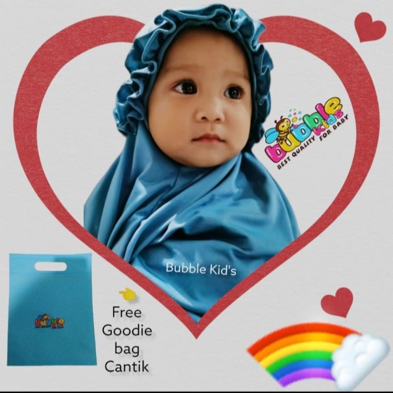 Maula Kidswear mukena anak | mukena bayi ruffle | mukena baby size 3 bln -3 ½ tahun bahan adem ngpress dan elastis