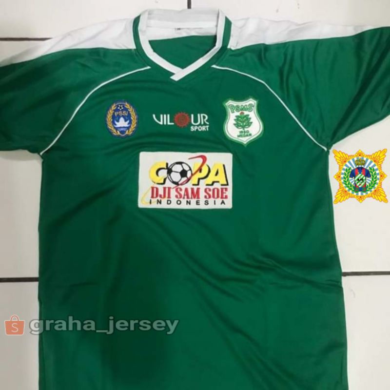 Jersey PSMS Medan Copa 2006 Dji Sam Su Home Hijau BORDIR dan PRINTING Retro Lokal