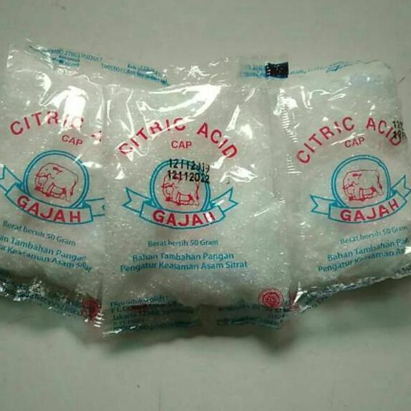 

☇ Citrid acid citrun cap gajah 1 pak/20 bks ✫