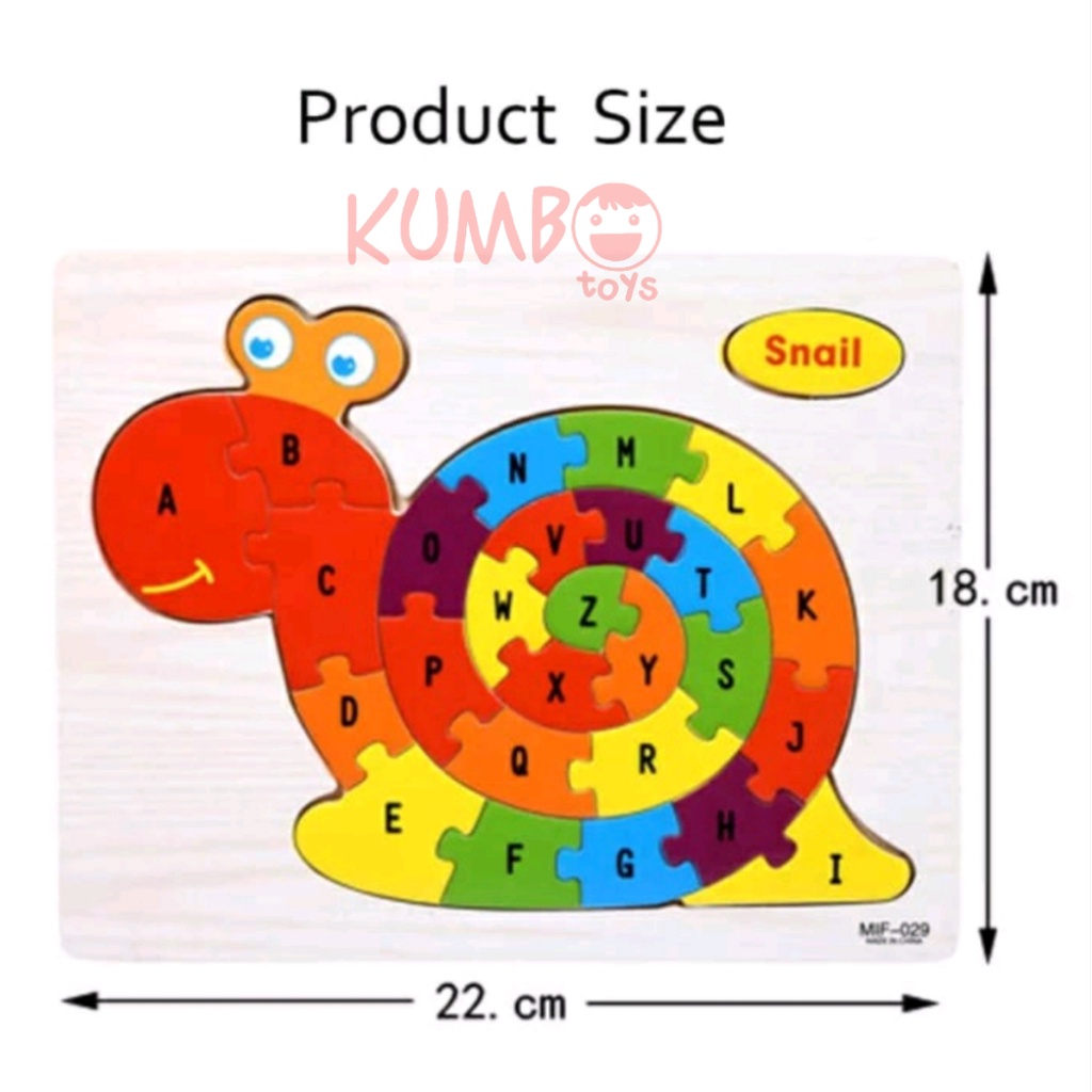 Mainan Edukasi Puzzle Kayu Shape Mix Warna Alphabet Bentuk Hewan Transport Jigsaw