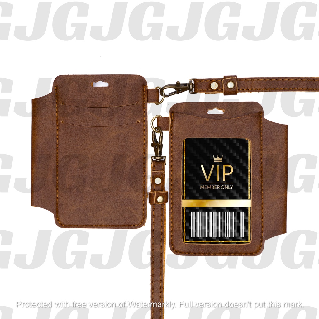 

ID Card Holder Name Tag Lanyard Kulit Model Kuwera Card Holder Lanyard Terbaru kekinian Kantor Tersedua 2 Warna
