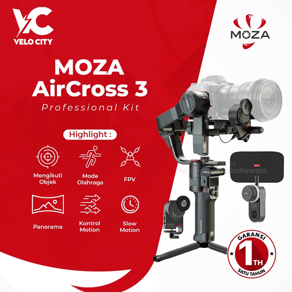 MOZA AirCross 3 Professional Kit 3-Axis Gimbal Stabilizer Mirrorless