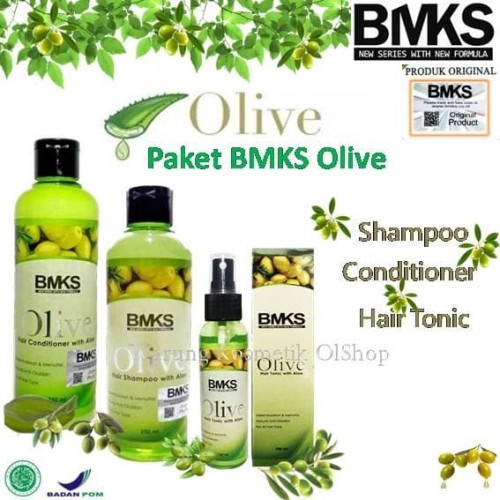 ✨LACIKOSME✨ BMKS OLIVE HAIR CARE -  HAIR TONIC CONDI SHAMPOO WITH ALOE ORIGINAL