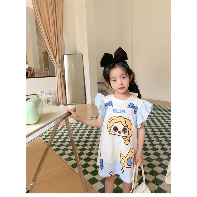 babyfit [3-8thn] ELSYA baju dress lengan pendek gaun anak perempuan karakter import nyl-0607r