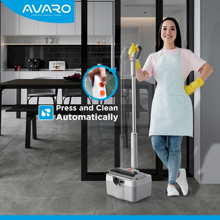 Avaro Evocs Hybrid Mop Cordless - Alat Pel Canggih Wet &amp; Cleaning