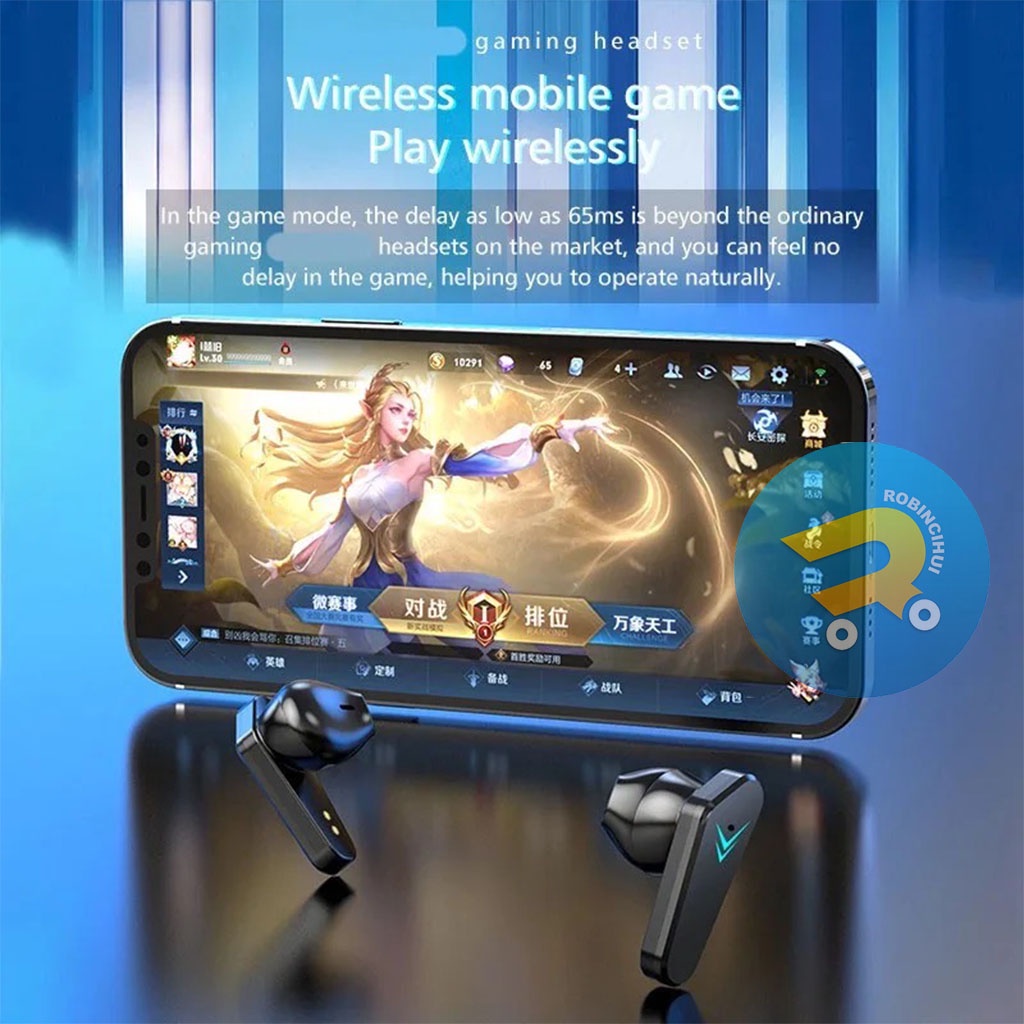 Headset Bluetooth Gaming Stereo X15 / Earphone Bluetooth Gaming / Earphone Bluetooth Game / Handsfree Bluetooth game / Handsfree Bluetooth gaming - Airbuds - Headset gaming - headset game - Henset gaming - Henset game - Hedset gaming - Headset game