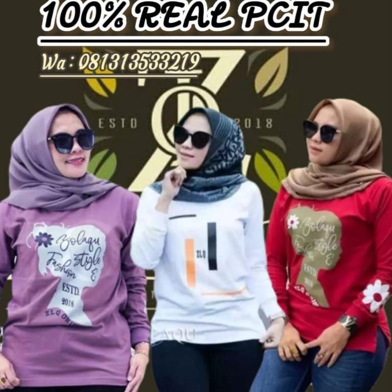 MURAH MERIAH B) kaos wanita lengan panjang zolaqu/kaos wanita zolaqu ori terbaru 2021/kaos wanita zo