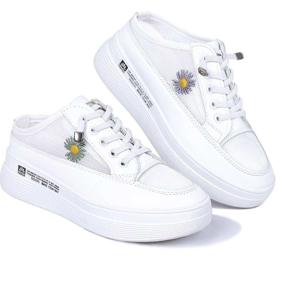 TERMURAH DNY Sepatu Sandal Korea Sendal Wanita Putih Import Cantik Sepatu Sendal Perempuan Murah 004