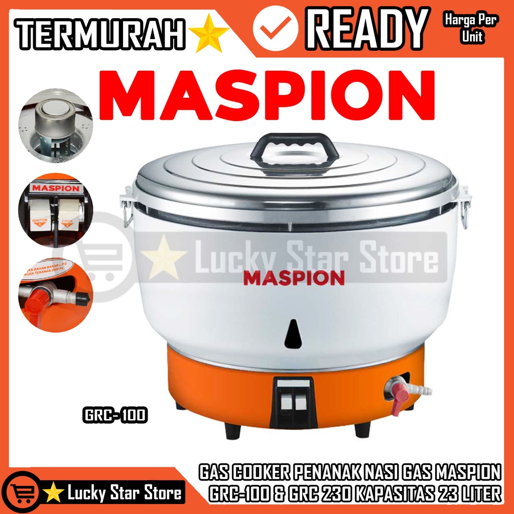 MASPION MAS PION GAS COOKER PENANAK NASI GAS MASPION GRC-100(10LITER & BERGARANSI) GRC-230 BERKAPASI