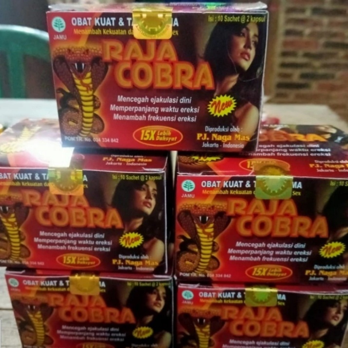 Raja cobra blister Kapsul Cobra Original Obat Herbal Pria Bikin Kuat Tahan Lama / kobra x obat pria 