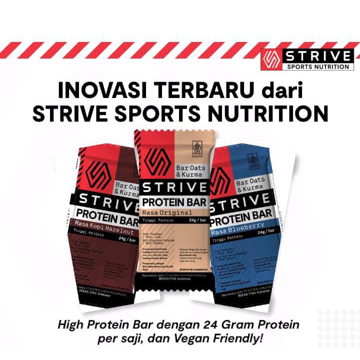 STRIVE Protein Bar Muscle Recovery Meal Cemilan Olahraga Sehat