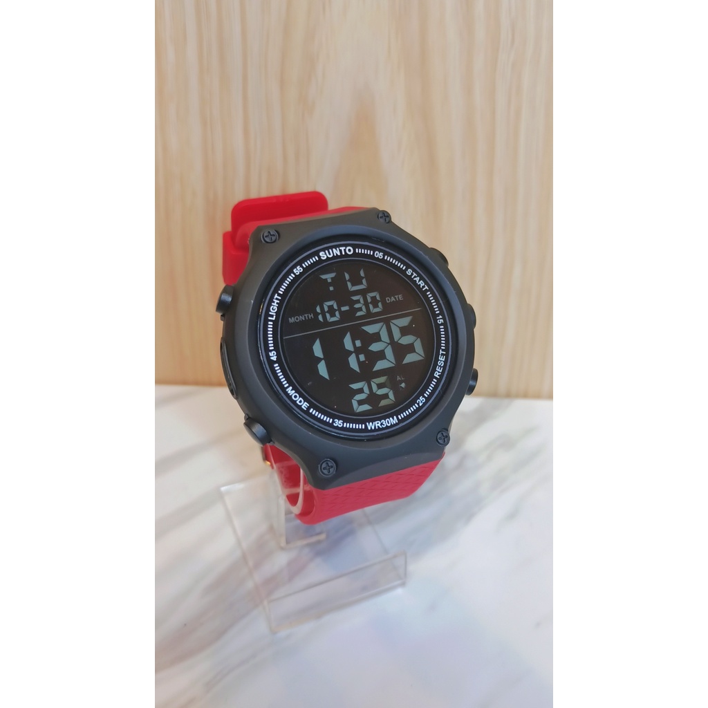 COD - Jam Tangan couple Pria Wanita Sunto Skymax Digital Rubber Sporty Bisa berenang